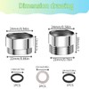 2 PCS Faucet Adapter,Sink Faucet Adapter,for Bathroom Kitchen Faucet,Garden Faucet,Male