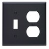 Leviton 2-Gang 1-Toggle 1-Duplex Device Combination Wallplate, Standard Size, Thermoplastic