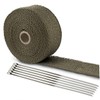 Gatuida Exhaust Heat Wrap Kit 10m Titanium Roll 6 Stainless