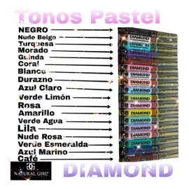 Gama Completa Delinedores De Colores Pastel Diamond Natural                                                                                           