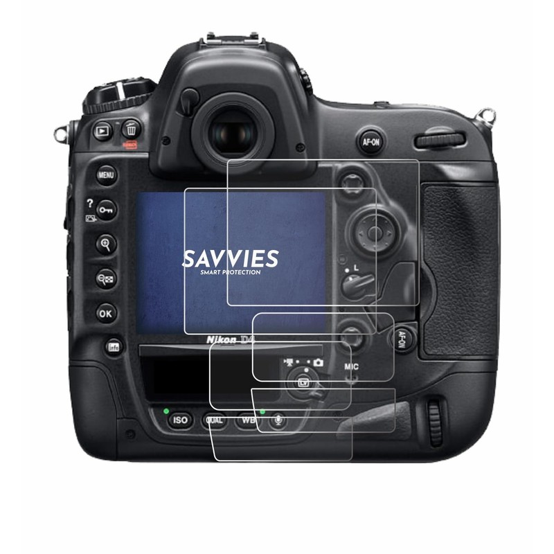 Savvies Screen Protectors for Nikon D4 Ultra Transparent Pack of