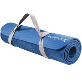 Glamexx24 Gymnastics Mat, Fitness Mat, Premium Yoga Mat, Non-Slip and Thick Extra Sizes, Includes Carry Strap, Exercise Poster, Skin-Friendly and Phthalate-Free, Ideal for Pilates, Gymnastics and Yoga