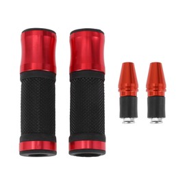 X AUTOHAUX 7/8" 22mm 15/16" 24mm Motorcycle Hand Grips Cover Kit Aluminum Alloy Rubber Handlebar Hand Grips 1 Set Diamond Pattern