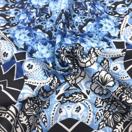 YOUR SMILE - Bufanda de seda para mujer, diseño de moda, grande, cuadrado, de satén, para la cabeza, 127, L