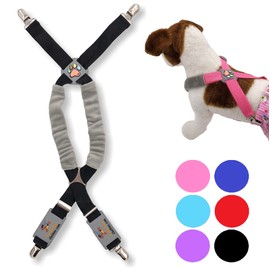 FunnyDogClothes Dog Suspenders for Pet Clothes Apparel Diapers Pants Skirt Belly Bands Small Medium and Large Dogs (L/XXL: 25lb - 100lb, Black)