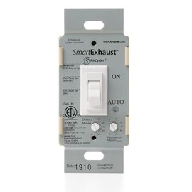 Panasonic SmartExhaust Programmable Fan/Light Switch with Timer & Wall Control, FV-WCPT1-W, White