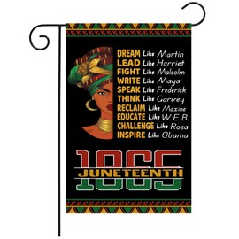 Juneteenth Garden Flag 12x18 Inches Double Sided Black History Month Freedom Independence Day for House Indoor Garden Outdoor Yard Outside Decorations