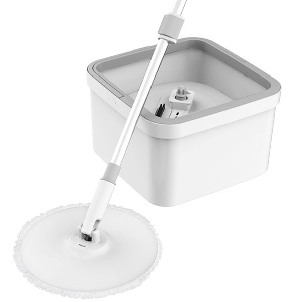 VENETIO BlueFish Dirty Separation Gen-2 Spin Mop and Bucket Set, Deep Self Cleaning/Dry/Wet All-In-One Floor Cleaning System, Lazy Microfiber Mop for Home Hardwood, Tile - Ideal for Pet Owners (1 Pad)