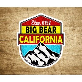 BIG BEAR California Decal Sticker Skiing Ski Mountain 3.75" Hiking