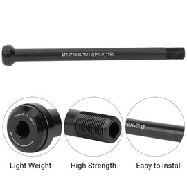 Cerlingwee Bicycle Rear Fork Axle, Rear Hub Rear Axle Straight Through Axle Lever, Universal for All Frames with 142 x 12 1.0 Thread Pitch for Road Bikes Mountain Bikes