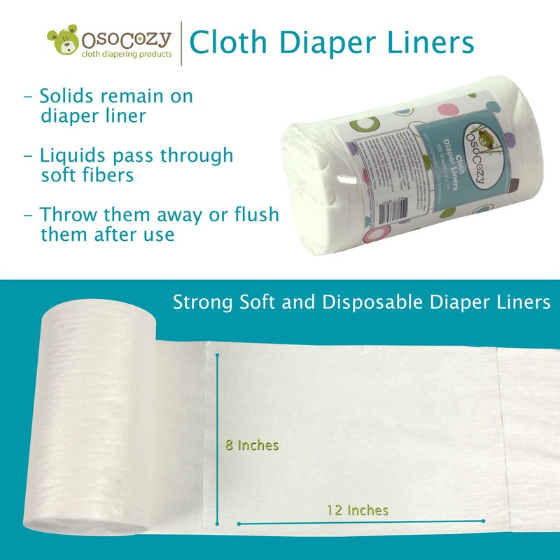 OsoCozy Flushable Diaper Liners - Make Cloth Diapering Convenient with
