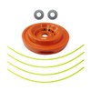 USonline911 Universal Aluminum Replacement Trimmer Head Brush Cutter Weedeater with 4 Lines for ECHO - Orange