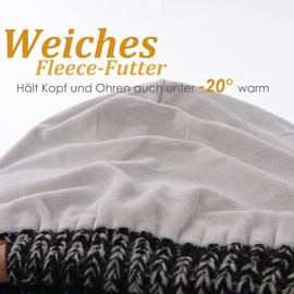 Furtalk Women's Beanie Hat, Warm, Winter-Wear with Soft Inner Lining - Black mixing