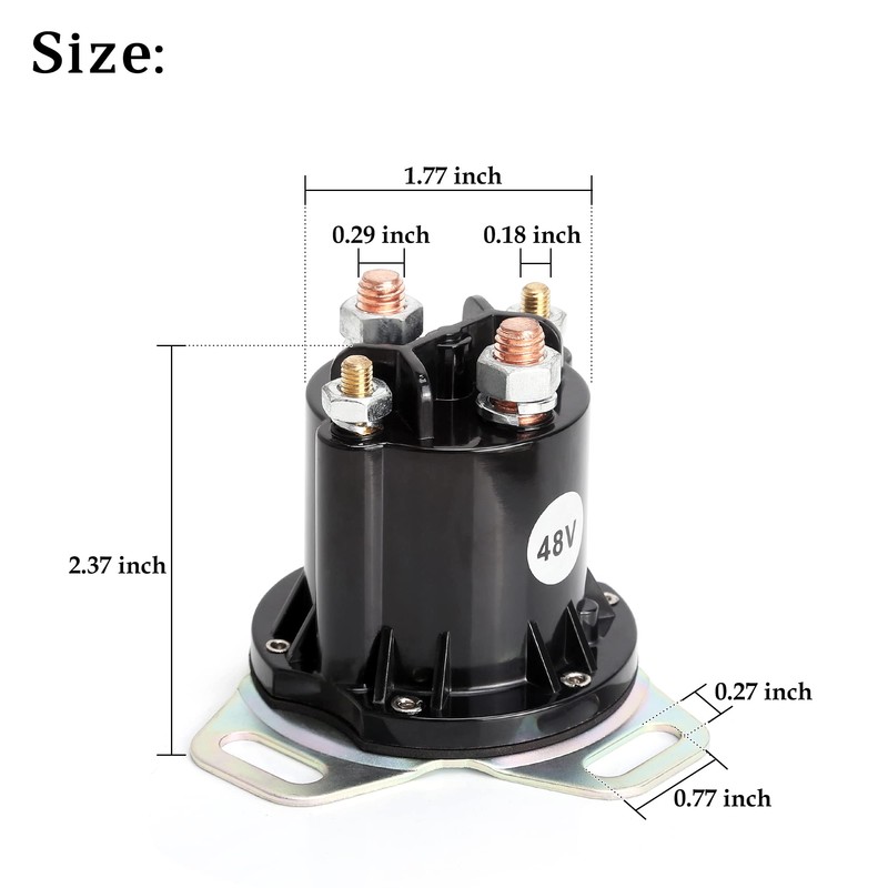 10L0L Golf Cart 48V Solenoid for EZGO RXV, 4 Terminal