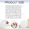 TaoBary 416 Pcs White Letter Stickers, 8 Sheets Cursive Alphabet