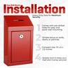 Metal Donation Box-Suggestion Box with Slot and lock-Cash Lock box