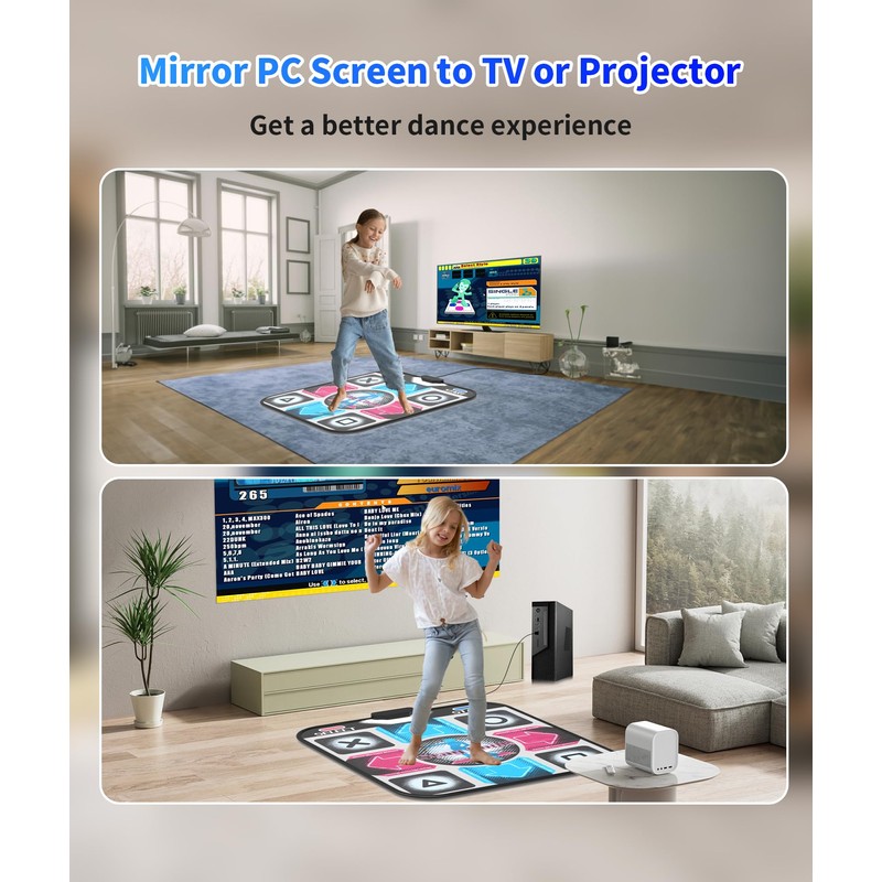 BEBAPOW USB Dance Mat for PC/Computer, Upgraded Dance Pad for