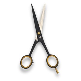 Vida Goods Hair Scissor 6" Professional Hair Cutting Scissors for Salon & Home Use Stainless Steel Barber Shears for Men, Women, Children & Adults (Black, 6 Inches)