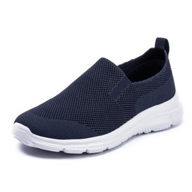 FRANK MULLY - Zapatillas de senderismo para hombre (ligeras, informales, de punto, cómodas, para hombre, Azul, 10.5 US