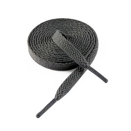 VSUDO 54" Flat Dark Gray Shoe Laces for Sneakers, Charcoal Shoelaces for Sneakers, Replacements Shoe Strings for Women or Men (1 Pair-Dark Gray-137CM)