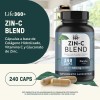Zinc Vitamina C Life360+ Zin - C Blend 240 Cápsulas