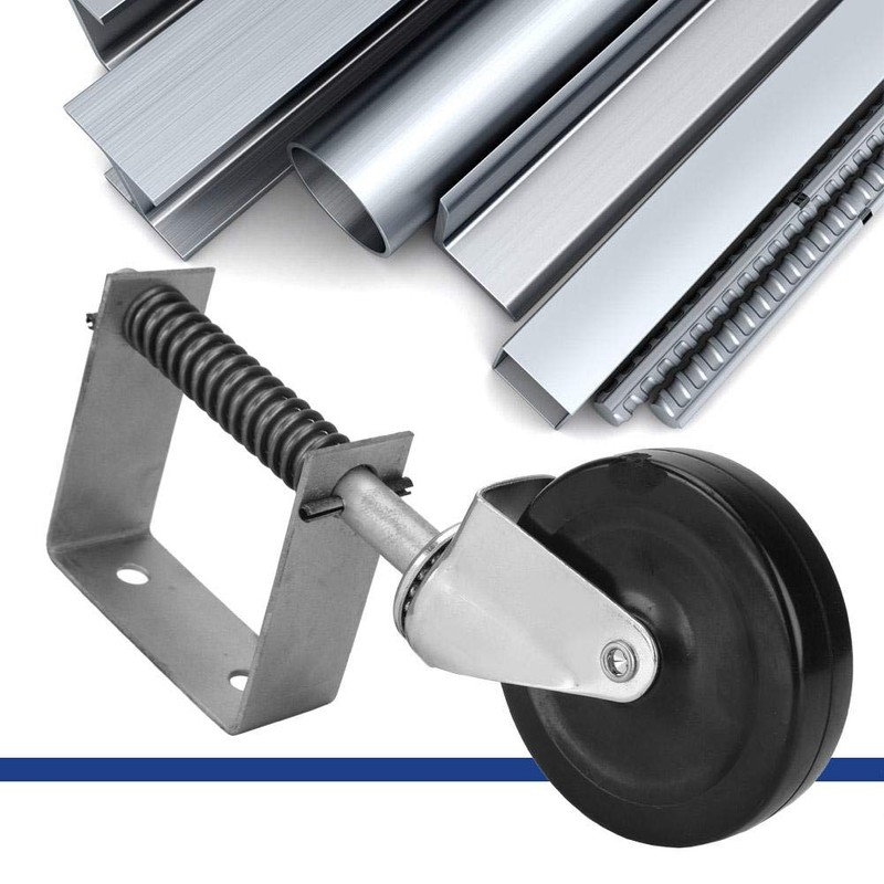 4" Rubber Gate Wheel Spring Loaded Swivel Caster Heavy Duty