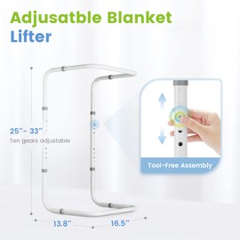 OasisSpace Blanket Lifter for Feet - Bed Cradle for Feet, Foot Tent Support Holder, Adjustable Support Lifter for Toes Pain, Blanket Bars for Surgery Recovery