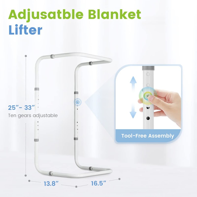 OasisSpace Blanket Lifter for Feet - Bed Cradle for Feet,