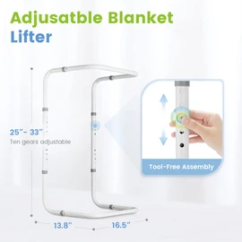 OasisSpace Blanket Lifter for Feet - Bed Cradle for Feet, Foot Tent Support Holder, Adjustable Support Lifter for Toes Pain, Blanket Bars for Surgery Recovery