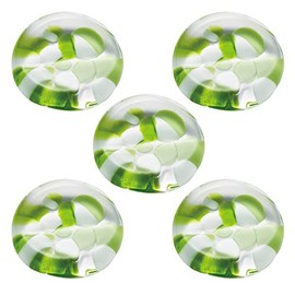 ADERIA F49051 Tsugaru Vidro Chopsticks Rest, Dots, Green, 5 Pieces, Made in Japan, Fashionable, Cute, Glass Gift, Women, Mother's Day, Father's Day, Couples, Men, Housewarming Celebration, Marriage,