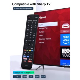 EN3R39S Replaced Remote fit for Sharp 4K Smart TV LC-55Q7000U LC-55Q7080U LC-55Q7003U LC-65Q7000U LC-65Q7020U LC-65Q7050U LC-65Q7060U LC-65Q7070U