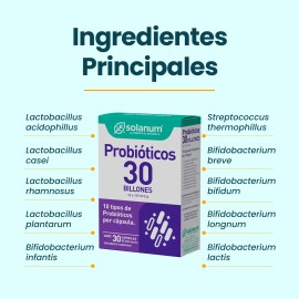 Solanum Probióticos Billones Cápsulas
