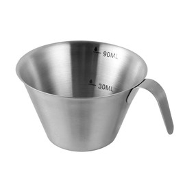 1 Pack 90ml Stainless Steel Espresso Measuring Cup with Handle Coffee Pitcher Cup Espresso Accessories for Home Cafe Barista