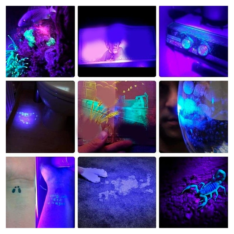 UV Flashlight 365nm Aluminum Portable Professional UV Flashlight for Resin