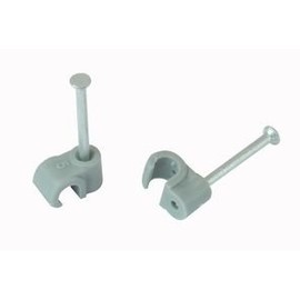 Cable Clip Round Grey 5.00MM 100/BOX | Cable Management Clips Accessories, 100 X Qty - ZZV42430