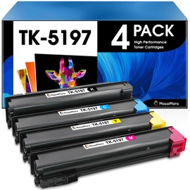 MasaiMara TK-5197 TK5197 Compatible Toner Cartridge for Kyocera TASKalfa 306ci 307ci 308ci and Copystar CS 306ci CS 307ci CS 308ci Printer (Black Cyan Magenta Yellow, 4-Pack)