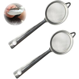 2 Pcs Tea Strainer Fine Mesh - Stainless Steel Metal Sieve with Handle, Small Fine Mesh Strainer for Loose Tea, Coffee, Spices, Kitchen Sifter, Durable and Easy to Clean