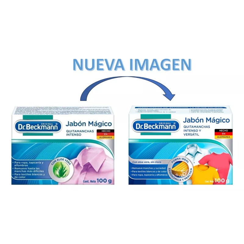 Dr. Beckmann 3 Jabón Barra Mágico Quitamanchas Tapicería Ropa Textiles
