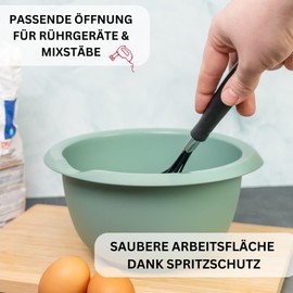 Westmark Mixing/Baking Bowl 2.5 L with Pouring Spout Plastic Mint Green 3152227M