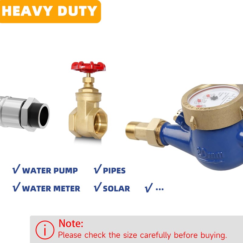 1/2" NPT Brass Gate Valve, Heavy Duty Female x Female