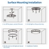 DAKASON 2Pack LED Flush Mount Ceiling Light Fixture 13” 20W,