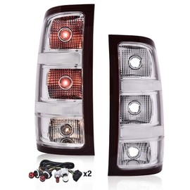 Tail Lights Assembly Rear Lamps w/Bulbs, Fit For Chevy Silverado 1500 2500 3500 2007-2014/GMC Sierra 3500 HD 2007-2009,GM2800207 GM2801207 Driver & Passenger Side