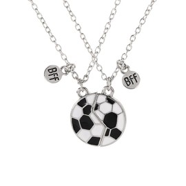 Best Friend Friendship Gifts Necklaces for 2 BFF Bestie Matching BFF Necklaces for 2 Soccer Necklace for Best Friends Bestie Birthday Gift for BFF Necklace for Women Men