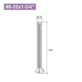 sourcing map 50 pcs #8-32x1-3/4 inches Machine Screws Phillips Pan Cross Head Screws Fasteners Bolts 304 Stainless Steel Silver for Wall Socket,House Repairs