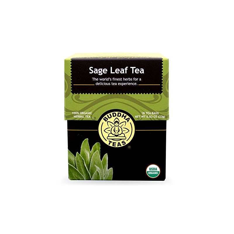 Buddha Teas Sage Leaf Tea, 18 Count (Pack of 6)