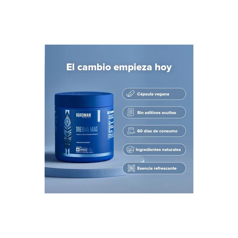 Birdman Treonato de Magnesio 160 mg | Sin Aditivos |