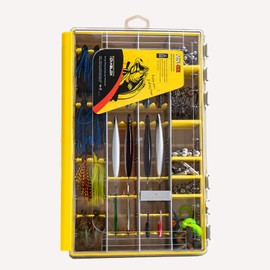 Tcakelox Deluxe Fishing Tackle Box, Waterproof 3600 & 3700 Terminal Tackle Trays, Organizer Includes 2 Type Dividers, Multi-purpose and All-in-one Tackle Storage (3700-3 all-in-one 1 pack)