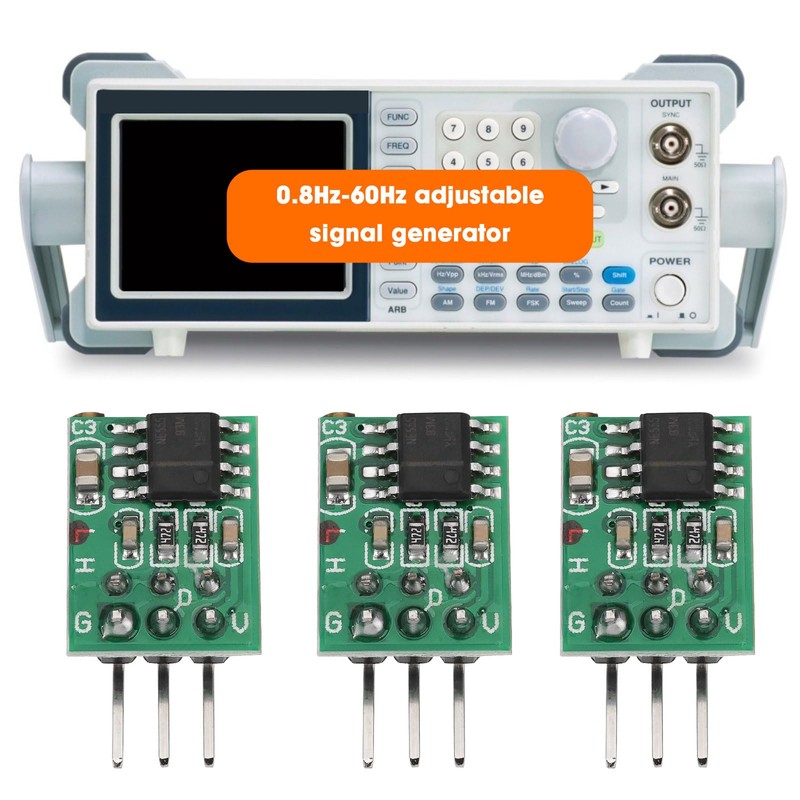 EMSea Pack of 5 0.8Hz-60Hz Adjustable Signal Generator Rectangular Signal