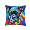 Bugg Dog Rainbow Throw Pillow