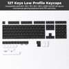 GMKWTL XVX Low Profile Black Keycaps, Shine Through Keycap Sets,